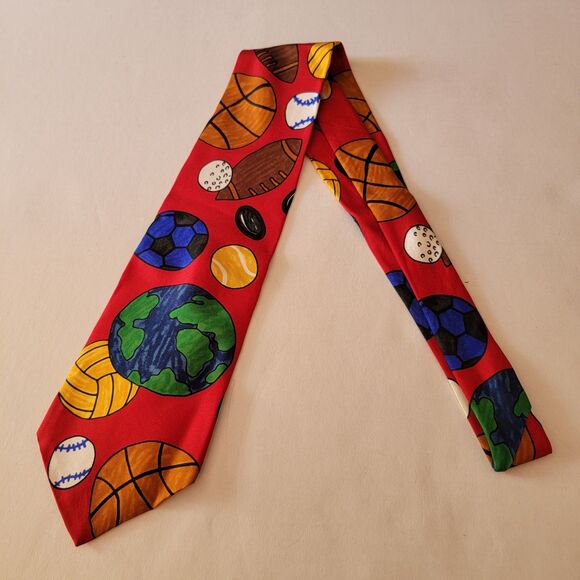 Save The Children Tie Jennifer, Sports Bring Us Together - 100% Silk - Picture 3 of 4